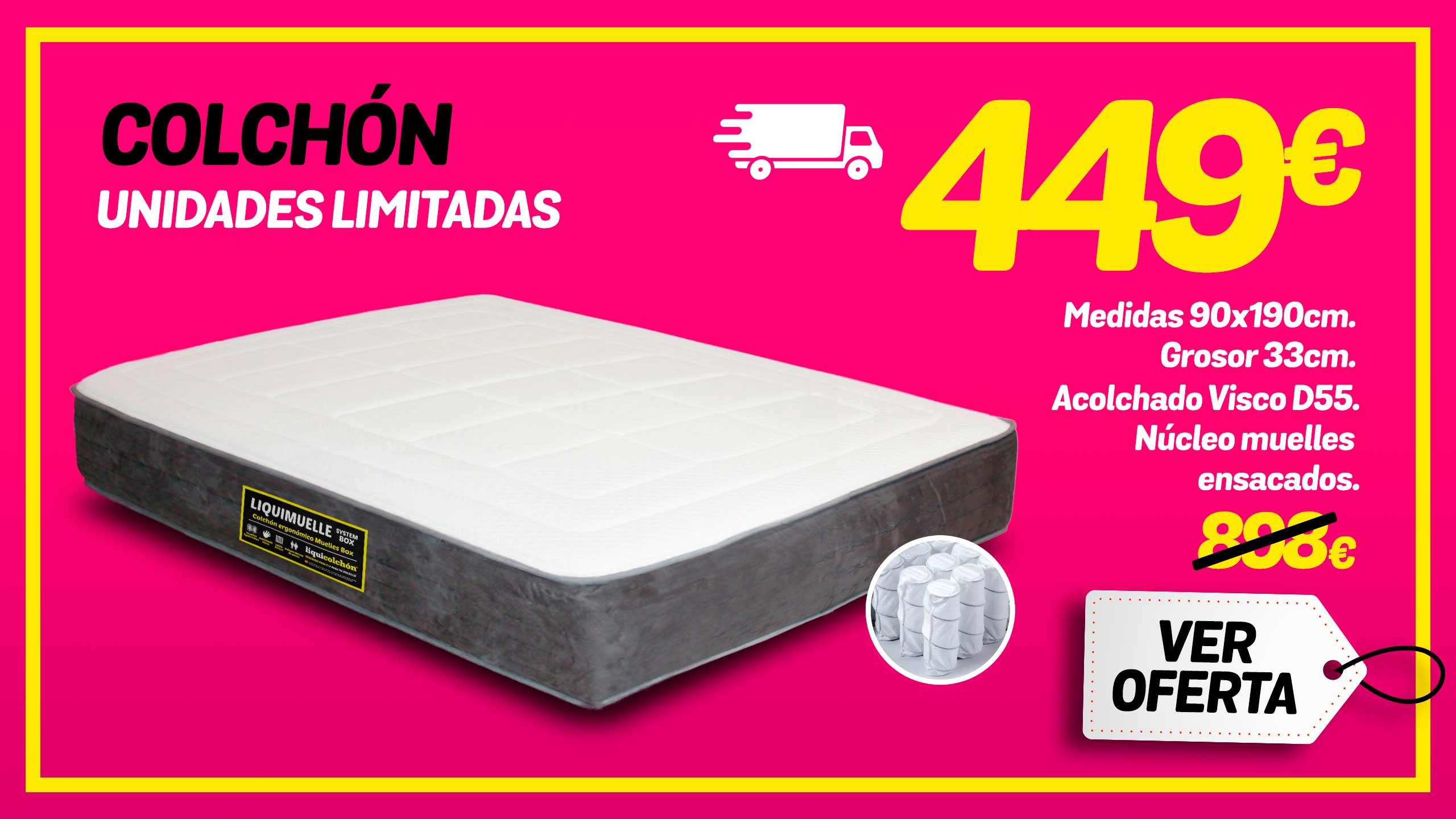 colchon viscoelástico en liquidación online